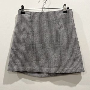 Lulus light gray corduroy mini skirt